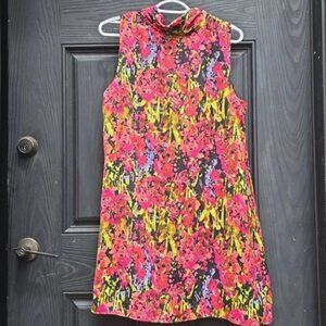 Lane Bryant Vibrant Floral Sleeveless Cowlneck Dress 14